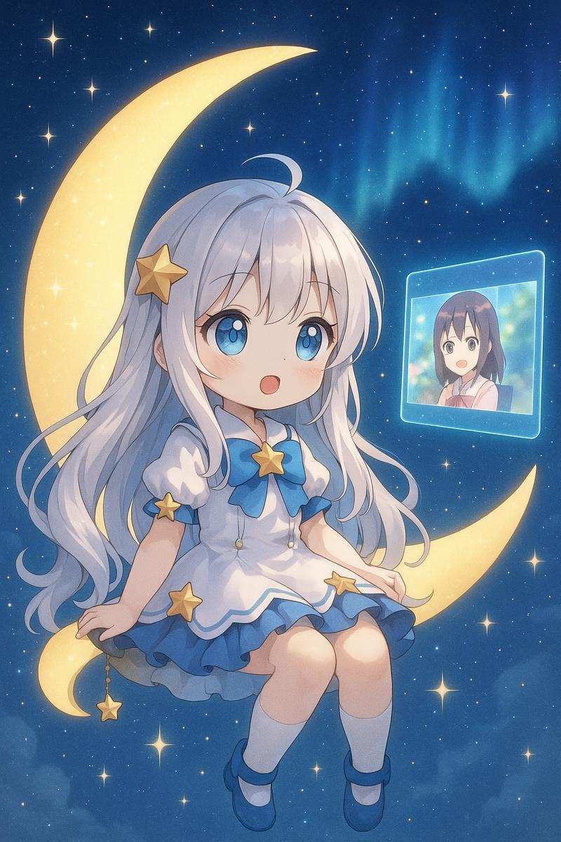 萝莉岛动漫美图-月光星辰少女写真