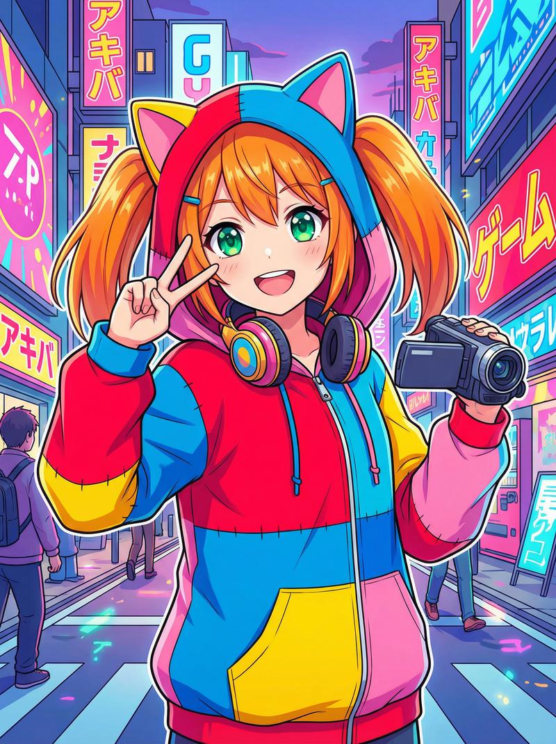 萝莉岛动漫社区-元气橙发少女Cosplay